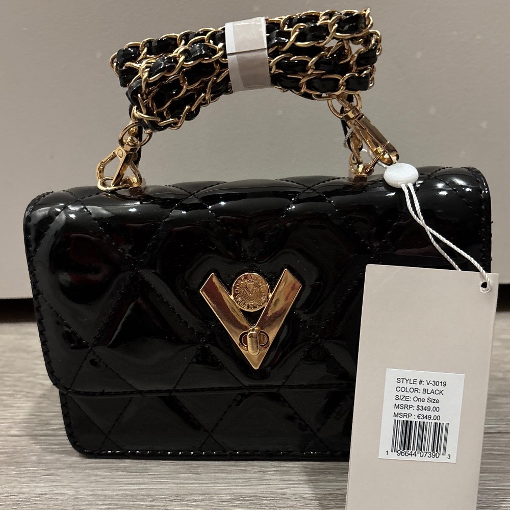 Valentino Orlandi quilted patent crossbody
